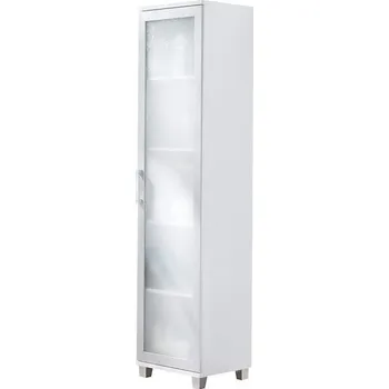 regál Prosklený policový regál Maximus M11 - bílá