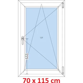Okno Soft Plastové okno 70x115 cm, otevíravé a sklopné