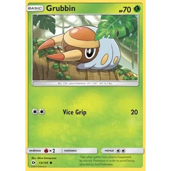 Volný čas Pokémon SUM 013/149 Grubbin - Sun & Moon Stav: Near Mint, Verze: NORMAL