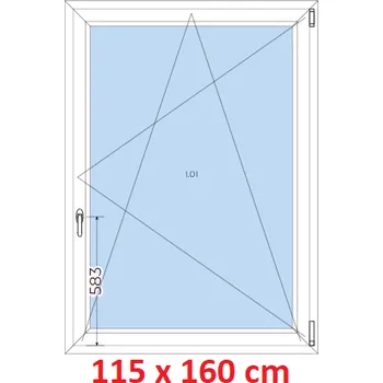 Okno Soft Plastové okno 115x160 cm, otevíravé a sklopné