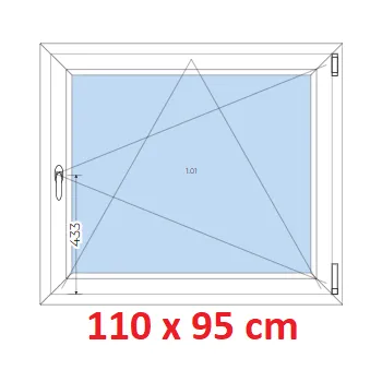Okno Soft Plastové okno 110x95 cm, otevíravé a sklopné