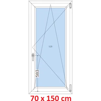 Okno Soft Plastové okno 70x150 cm, otevíravé a sklopné