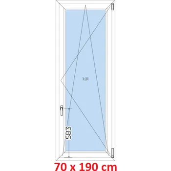 Okno Soft Plastové okno 70x190 cm, otevíravé a sklopné