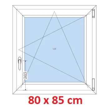 Okno Soft Plastové okno 80x85 cm, otevíravé a sklopné