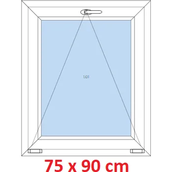 Okno Soft Plastové okno 75x90 cm, sklopné