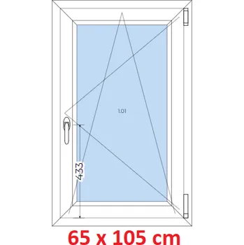 Okno Soft Plastové okno 65x105 cm, otevíravé a sklopné