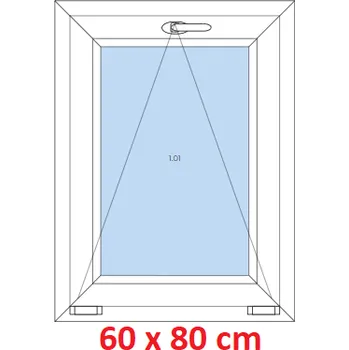 Okno Soft Plastové okno 60x80 cm, sklopné