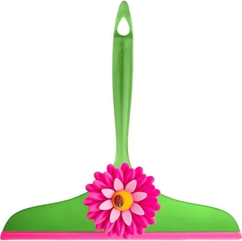 Okenní (i do sprchy) stěrka FLOWER POWER VIGAR (Barva-růžová/ zelená)