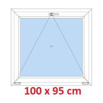 Okno Soft Plastové okno 100x95 cm, sklopné