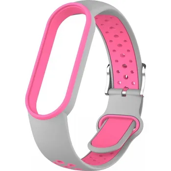 Příslušenství k chytrým hodinkám Xiaomi Náhradní náramek Mi band 3/4 EF Barva: Šedo-Růžová, Pro Přístroj: Xiaomi Mi band 3/4