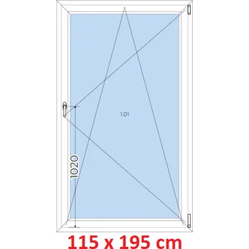Okno Soft Plastové okno 115x195 cm, otevíravé a sklopné
