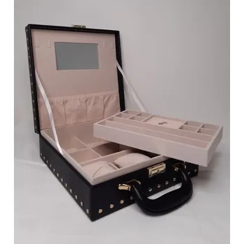 Šperkovnice Malina Luxusní šperkovnice kufřík Barva: Hnědá - Camel