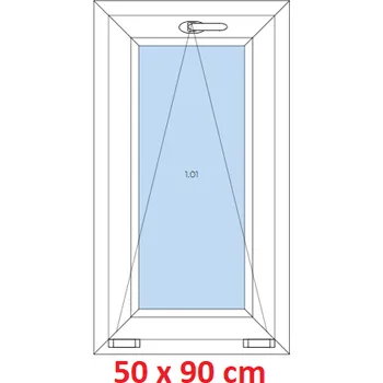 Okno Soft Plastové okno 50x90 cm, sklopné
