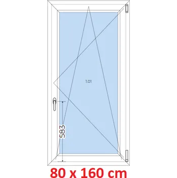 Okno Soft Plastové okno 80x160 cm, otevíravé a sklopné