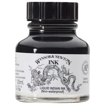 Winsor&Newton tuš 754 Liquid Indian Ink 30 ml (Winsor&Newton tuš 754 Liquid Indian Ink 30 ml)