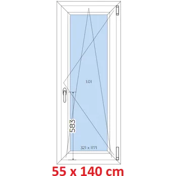 Okno Soft Plastové okno 55x140 cm, otevíravé a sklopné