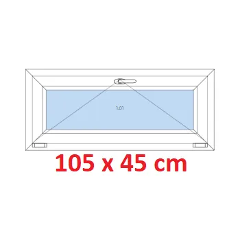 Okno Soft Plastové okno 105x45 cm, sklopné