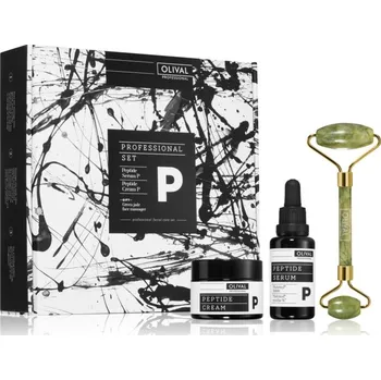 Pleťové sérum Olival Professional sérum proti stárnutí pleti 30 ml + krém na obličej s peptidy 50 ml + masážní váleček na obličej a dekolt 1 ks