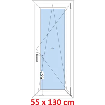 Okno Soft Plastové okno 55x130 cm, otevíravé a sklopné