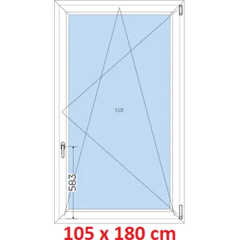 Okno Soft Plastové okno 105x180 cm, otevíravé a sklopné