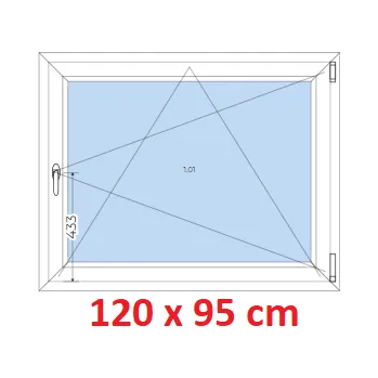 Okno Soft Plastové okno 120x95 cm, otevíravé a sklopné