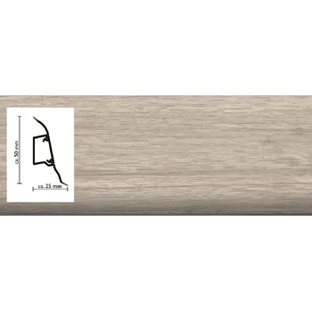 soklová lišta 2136 lišta Dub Masala Döllken SLK50 s pružnými chlopněmi vedení kabelů