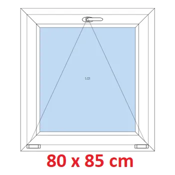 Okno Soft Plastové okno 80x85 cm, sklopné