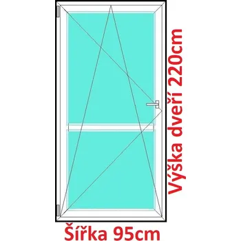 Okno Soft Balkonové dveře s příčkou 95x220 cm, otevíravé a sklopné