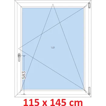 Okno Soft Plastové okno 115x145 cm, otevíravé a sklopné