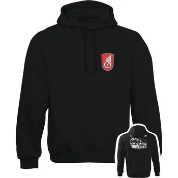Pánská mikina Mikina s kapucí 14. pluk logistické podpory - T815 8x8 - černá