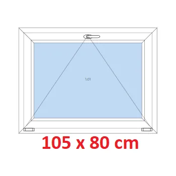 Okno Soft Plastové okno 105x80 cm, sklopné