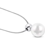 biju Řetízek z chirurgické oceli lanko s přívěskem, bílá perla 3001825