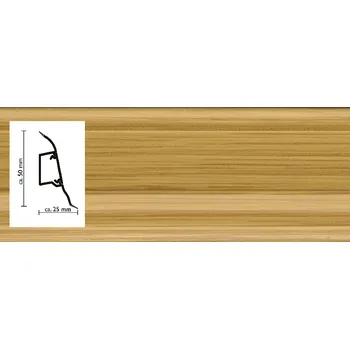 soklová lišta 2107 lišta Dub windsor Döllken SLK50 s pružnými chlopněmi pro vedení kabelů