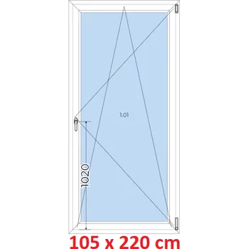 Okno Soft Plastové okno 105x220 cm, otevíravé a sklopné