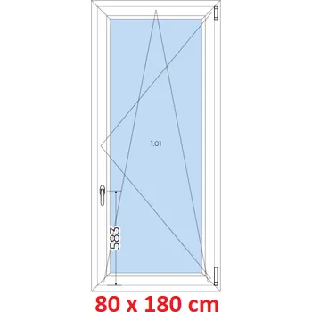 Okno Soft Plastové okno 80x180 cm, otevíravé a sklopné