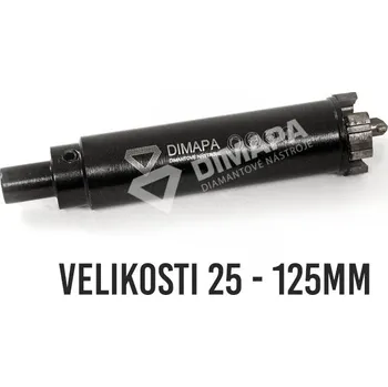 Vrták Diamantová jádrová korunka do betonu 25 - 125mm DIMAPA Dia. korunky beton: 72mm