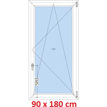 Okno Soft Plastové okno 90x180 cm, otevíravé a sklopné