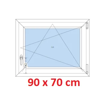 Okno Soft Plastové okno 90x70 cm, otevíravé a sklopné