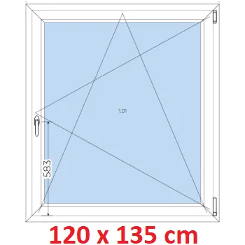 Okno Soft Plastové okno 120x135 cm, otevíravé a sklopné