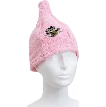 EVEI - Čepice do sauny, 100% bavlna, univerzální, růžová