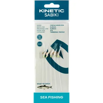 Kinetic Návazec Sabiki Circle Hook Fishskin Flash 130 cm - 10
