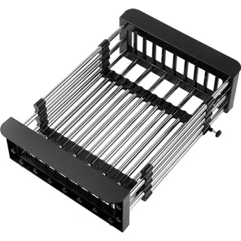 Organizace kuchyně OEM Teleskopický kuchyňský odkapávač s nastavitelnou šířkou Balení: S - ČERNÁ