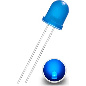 Polovodič LED Dioda 8mm, Modrá difuzní
