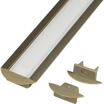 LED osvětlení Koncovka profilu V5B plastová bronzová boční
