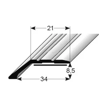 přechodová lišta Auer MP Ukončovací profil 34 x 8,5 mm, samolepící Barva dekoru: světlý bronz AUER, Délka lišty: 270 cm