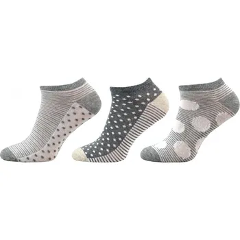 Dámské ponožky Ponožky dámské kotníkové Novia multipack 3páry KM04 Barva: mix barev, Velikost: 23-25, Balení: 3 páry