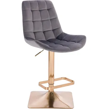 Barová židle Barová židle Voss velur základna zlatá - grafit