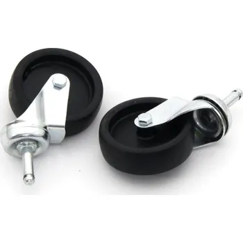 Pojezdové kolečko Černé plastové kolečko pro transportní plošiny - průměr 6,8 cm a šířka 2 cm - 2 ks