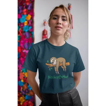 Dámské tričko Dámské tričko NechceSeMně Barva: Petrolejová modrá, Velikost: M