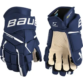 Hokejové rukavice Rukavice Bauer S23 SUPREME M5 PRO Glove INT Velikost: 13", černo-bílé
